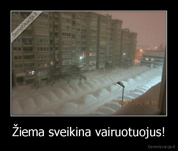 Žiema sveikina vairuotuojus!