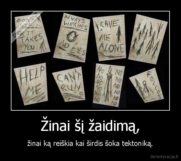 slenderis,siaubo, zaidimai