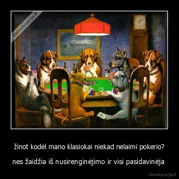 žinot kodėl mano klasiokai niekad nelaimi pokerio?