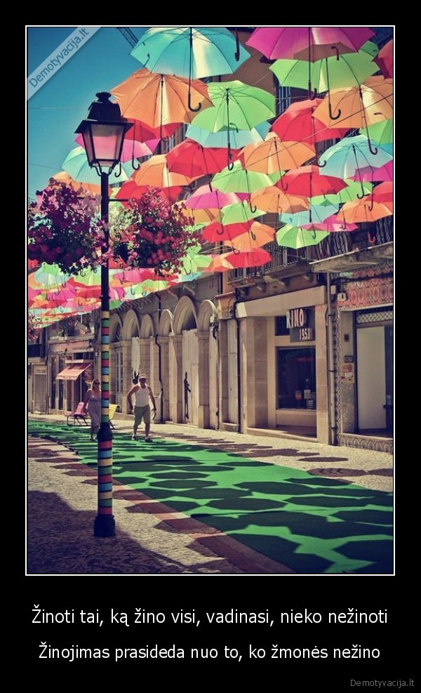 Žinoti tai, ką žino visi, vadinasi, nieko nežinoti