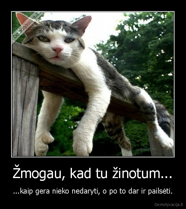 Žmogau, kad tu žinotum...