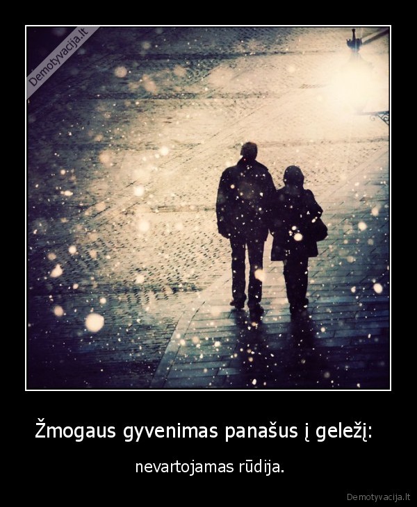 Žmogaus gyvenimas panašus į geležį: 