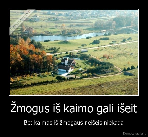 kaimas, zmogus, miestas