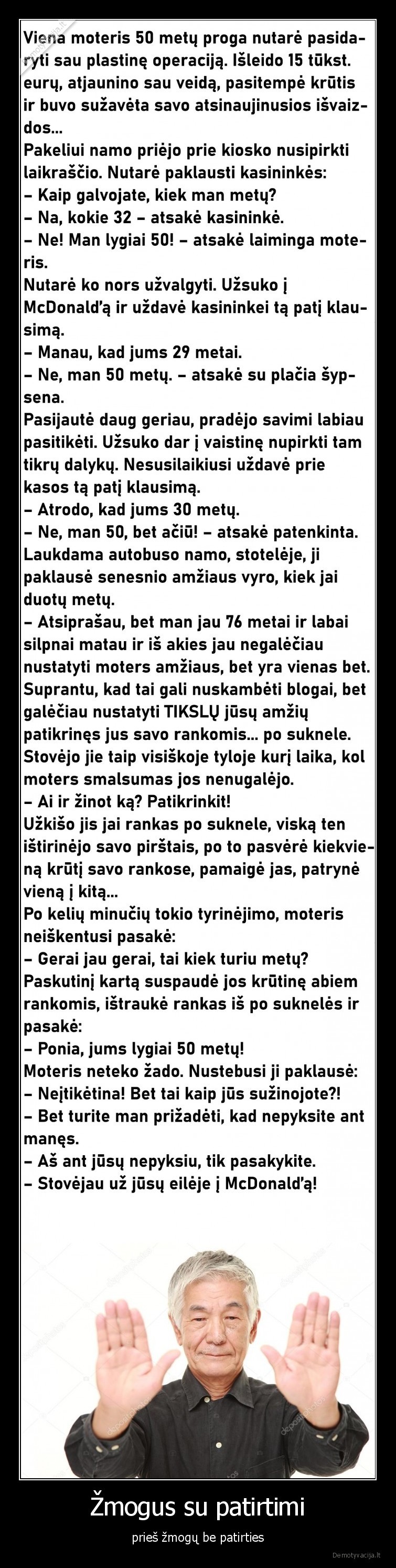 anekdotas,moteris,senelis,amzius