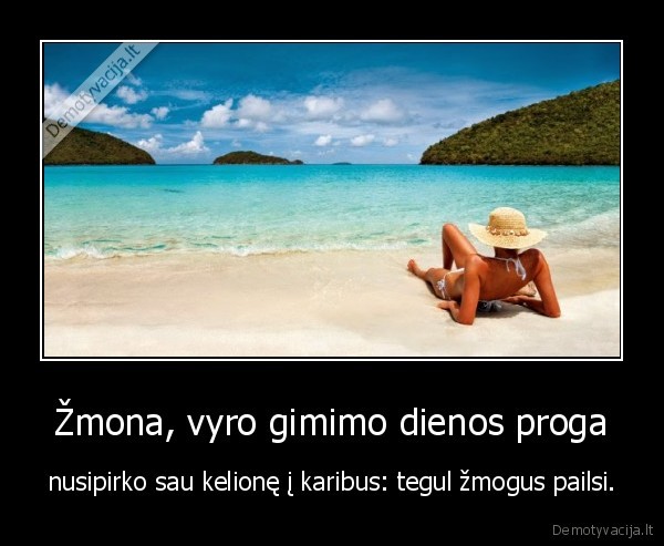 karibai,zmona,vyras,poilsis