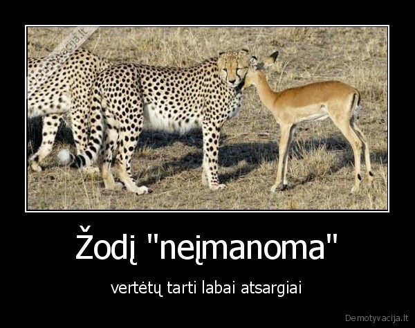 Žodį &quot;neįmanoma&quot;