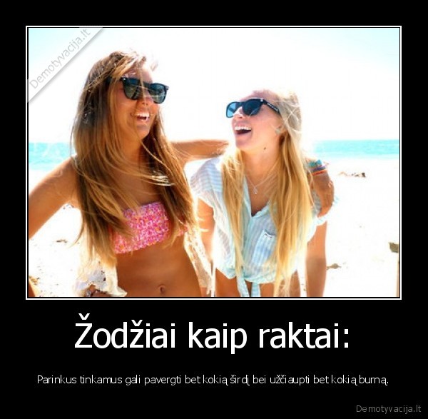 Žodžiai kaip raktai: