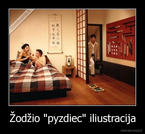 Žodžio &quot;pyzdiec&quot; iliustracija