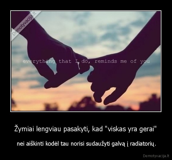 Žymiai lengviau pasakyti, kad &quot;viskas yra gerai&quot;