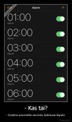 - Kas tai? - - Dyzelinio automobilio savininko žadintuvas šiąnakt.