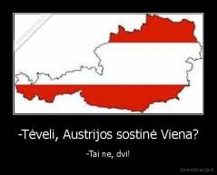 -Tėveli, Austrijos sostinė Viena? - -Tai ne, dvi!