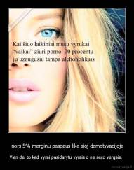  nors 5% merginu paspaus like sioj demotyvacijoje - Vien del to kad vyrai pasidarytu vyrais o ne sexo vergais. 