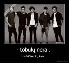 - tobulų nėra .  - - užsičiaupk , kale . 