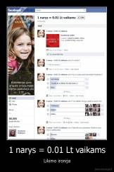 1 narys = 0.01 Lt vaikams - Likimo ironija