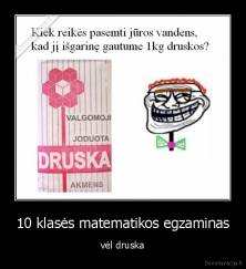 10 klasės matematikos egzaminas - vėl druska