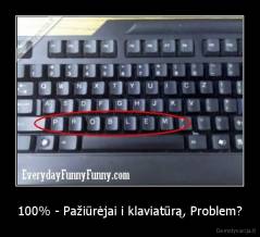 100% - Pažiūrėjai i klaviatūrą, Problem? - 