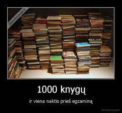 1000 knygų - ir viena naktis prieš egzaminą