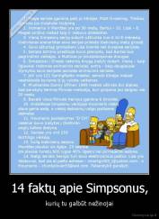 14 faktų apie Simpsonus, - kurių tu galbūt nežinojai