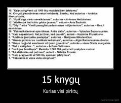 15 knygų - Kurias visi pirktų