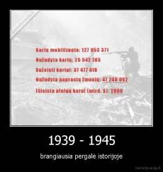 1939 - 1945 - brangiausia pergalė istorijoje