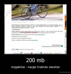 200 mb - megabitas - naujas trukmės vienetas