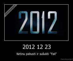 2012 12 23 - Ketinu pabusti ir sušukti "Fail"