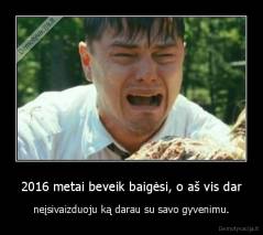 2016 metai beveik baigėsi, o aš vis dar - neįsivaizduoju ką darau su savo gyvenimu.