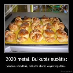 2020 metai. Bulkutės sudėtis: - Vanduo, standiklis, bulkutės skonio valgomieji dažai.