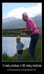 3 metų anūkas ir 89 metų močiutė - pirmą kartą gyvenime susiruošė pažvejoti kartu 