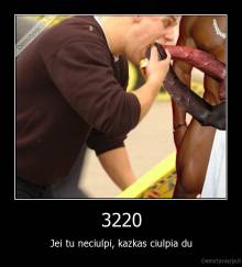 3220 - Jei tu neciulpi, kazkas ciulpia du