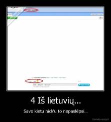 4 Iš lietuvių... - Savo kietu nick'u to nepaslėpsi...