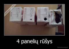 4 panelių rūšys - 