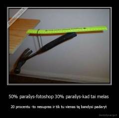 50% parašys-fotoshop 30% parašys-kad tai melas  - 20 procentu -to nesupras ir tik tu vienas tą bandysi padaryt 