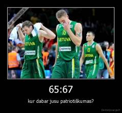 65:67 - kur dabar jusu patriotiškumas?