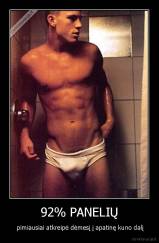 92% PANELIŲ -  pimiausiai atkreipė dėmesį į apatinę kuno dalį