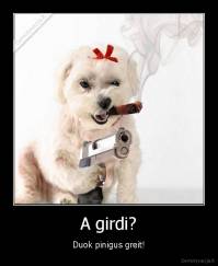 A girdi? - Duok pinigus greit!