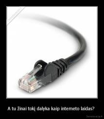A tu žinai tokį dalyka kaip interneto laidas?  - 