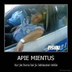 APIE MIENTUS - kur jie buna kai ju labiausiai reikia