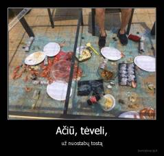 Ačiū, tėveli, - už nuostabų tostą
