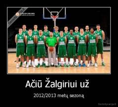 Ačiū Žalgiriui už  - 2012/2013 metų sezoną