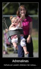 Adrenalinas - Kažkada jam pasiekti užtekdavo tiek nedaug...