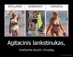Agitacinis lankstinukas, - kviečiantis atvykti į Kroatiją
