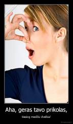 Aha, geras tavo prikolas, - tiesiog medžiu dvelkia!