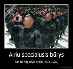 Airiu specialusis būrys - Bando nugirdyti prieša, nuo 1922.