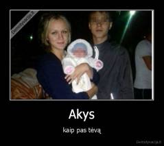 Akys - kaip pas tėvą