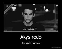 Akys rodo - Ką širdis galvoja