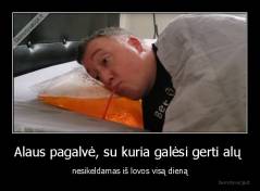 Alaus pagalvė, su kuria galėsi gerti alų  - nesikeldamas iš lovos visą dieną