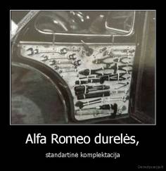 Alfa Romeo durelės, - standartinė komplektacija