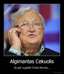 Algimantas Cekuolis - Jis gali nugaleti Chuka Norrisa...