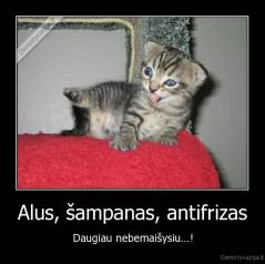 Alus, šampanas, antifrizas - Daugiau nebemaišysiu...!